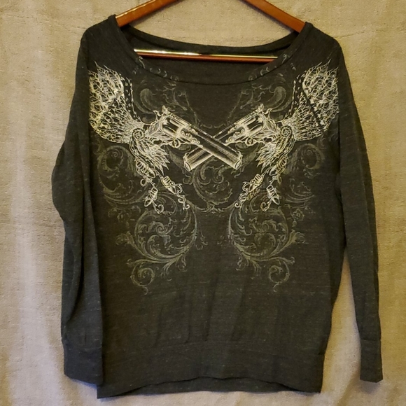 Long Sleeve Top with Pistol Print - Picture 9 of 13